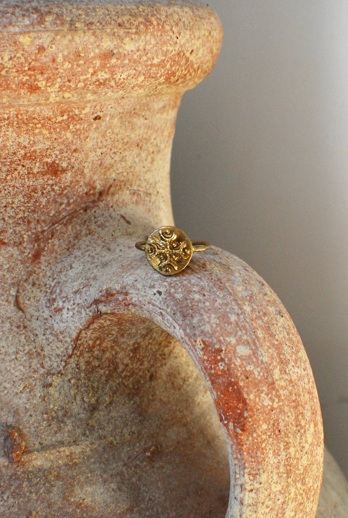 Brass Savoia Ring. Medium. Size N