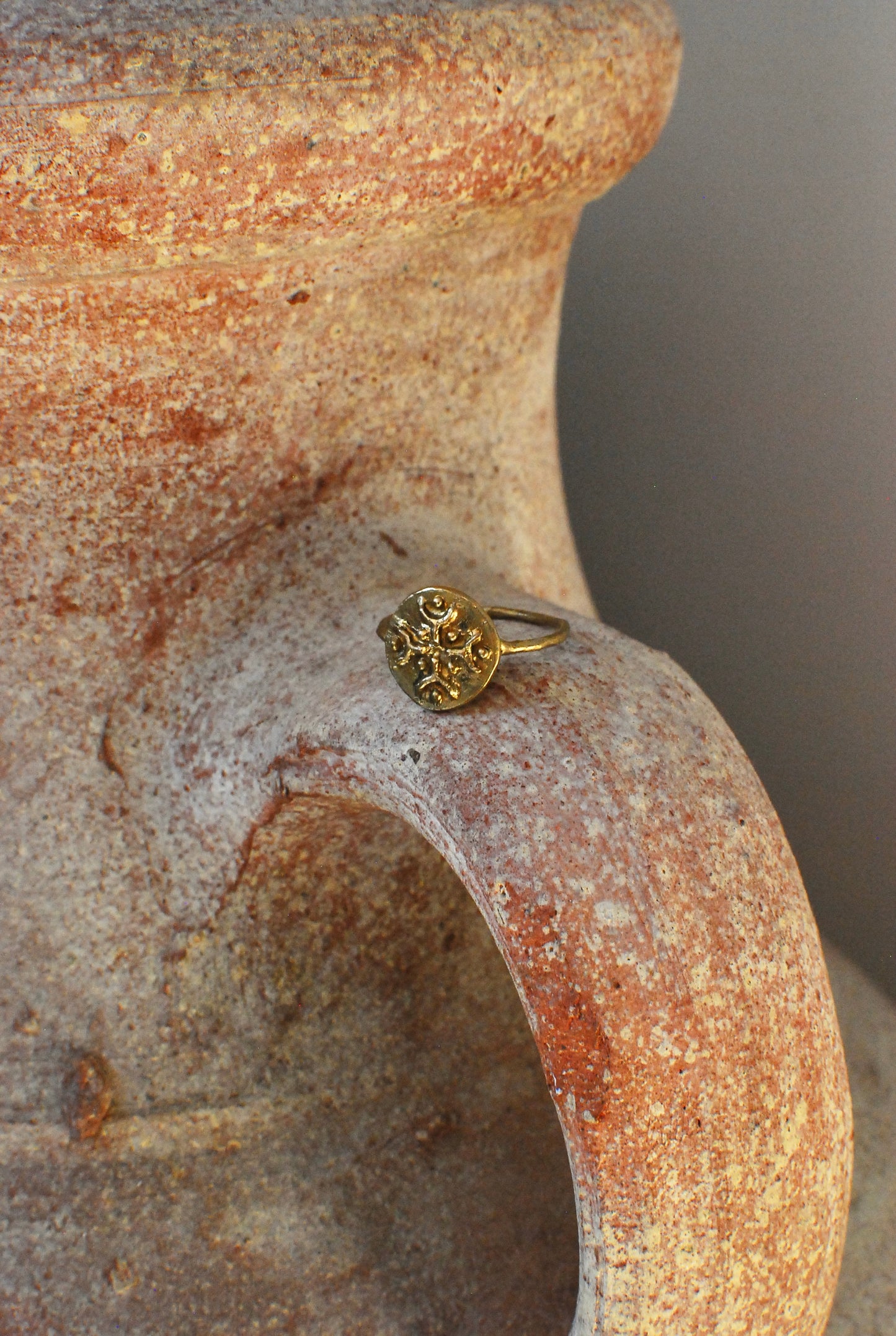 Brass Savoia Ring. Medium. Size N