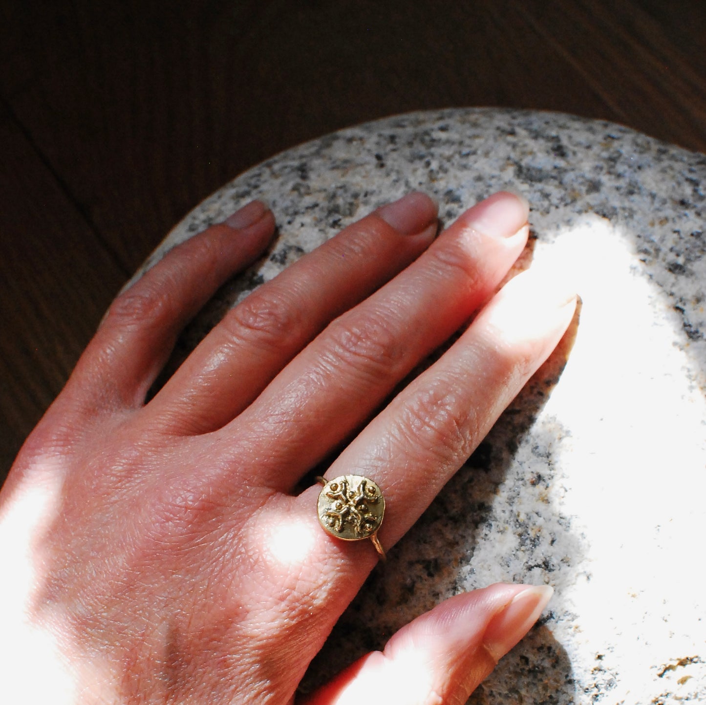 Brass Savoia Ring. Medium. Size N