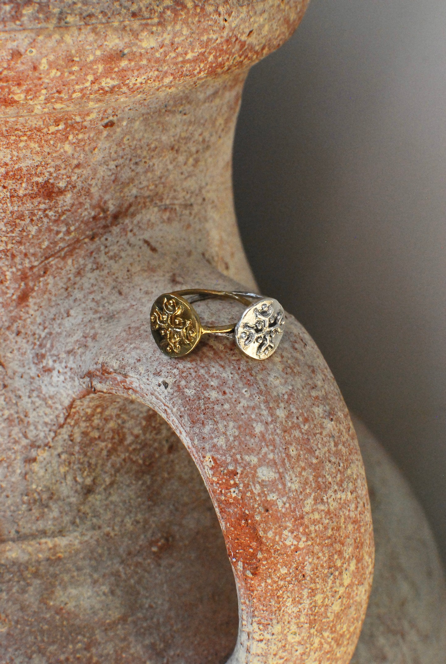 Brass Savoia Ring. Medium. Size N