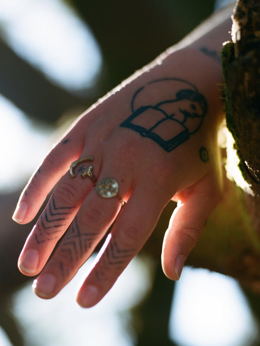 Solid Brass Adjustable ‘Cove’ Ring